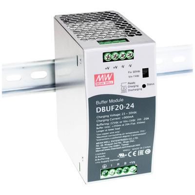 MEAN WELL DBUF20-24 Buffermodule voor railmontage 24 V 20 A Aantal uitgangen:1 x Inhoud 1 stuk(s)