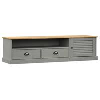 Tv-meubel VIGO 156x40x40 cm massief grenenhout grijs - thumbnail