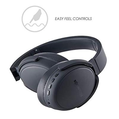 Boompods Headpods ANC Over Ear koptelefoon Bluetooth Zwart Noise Cancelling Volumeregeling, Vouwbaar