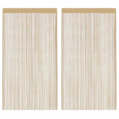 VidaXL Draadgordijnen 100x250 cm beige 2 st VidaXL Draadgordijnen 100x250 cm beige 2 st