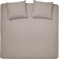 Cinderella dekbedovertrek Weekend - taupe - 200x200/220 cm - Leen Bakker