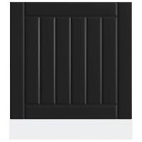 Vaatwaspaneel Lucca bewerkt hout zwart - thumbnail
