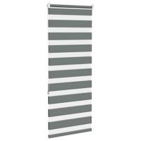 Zebra rolgordijn 55x150 cm stofbreedte 50,9 cm donkergrijs - thumbnail