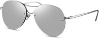 CWI zonnebril unisex piloot zilver (CWI2143) - thumbnail