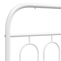 Bedframe met hoofd- en voeteneinde metaal wit 80x200 cm - thumbnail
