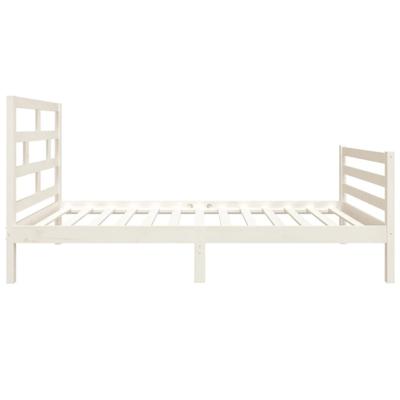 Bedframe massief hout wit 90x190 cm