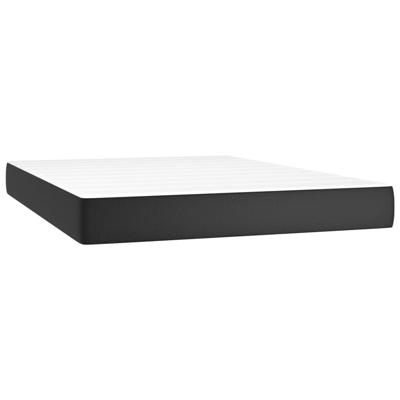 Boxspring met matras kunstleer zwart 140x190 cm - thumbnail