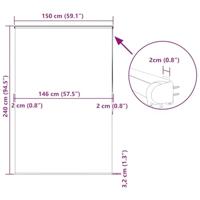Doucherolgordijn met cassette 150x240 cm stofbreedte 146 cm - thumbnail