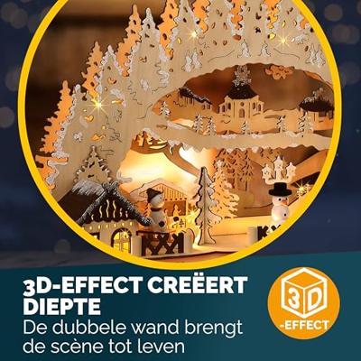 Monzana Kerstboog Led Winterdorp Warm wit Monzana Kerstboog Led Winterdorp Warm wit