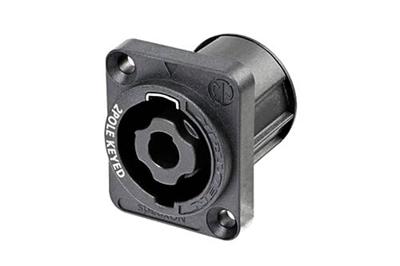 Neutrik NL2MPXX Luidsprekerconnector Flensbus, contacten recht Aantal polen: 2 Zwart 1 stuk(s)