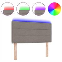 LED Hoofdbord met LED -striplichten Taupe 80 cm Stof - thumbnail