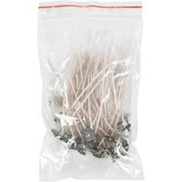 Lonten voor kaarsen in houder, Geschikt voor houders met een diameter van 20-65 mm, L: 10 cm, dikte 2 mm, 50 stuk/ 1 doos - thumbnail