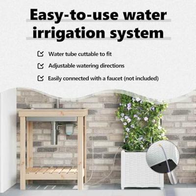 Tuin Bloempot Wit 40 x 40 x 142 cm Staal