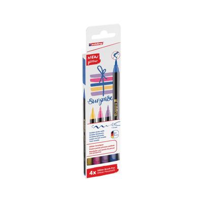 Brushpen edding 1340 4st glitter assorti