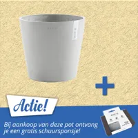 Ecopots Amsterdam kunststof bloempot Grijs/Wit - Ø 27,3 cm - thumbnail