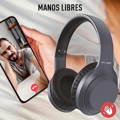 Elbe ABT-A10-G Bluetooth 5.1 hoofdtelefoon met actieve ruisonderdrukking, met microfoon, 10 uur afspelen, grijs