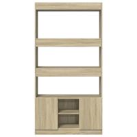 Hoge kast 92x33x180 cm bewerkt hout sonoma eikenkleurig - thumbnail
