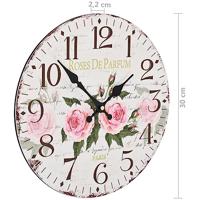 VidaXL Wandklok vintage stijl 30 cm bloemen - thumbnail