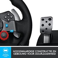 Logitech G G29 Stuurwiel + pedalen Playstation 3,PlayStation 4 Analoog USB 2.0 Zwart - thumbnail