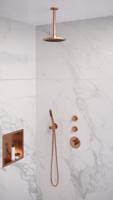 Thermostatisch Inbouwdoucheset Brauer Copper 20 cm Hoofddouche Plafondarm Staafhanddouche Koper Brauer - thumbnail