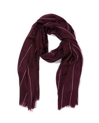 HEMA Damessjaal 80x185cm acryl strepen donkerrood-roze