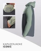 JAKO 6824 Jas Met Kap Iconic - Anthra Light/Mintgroen/Zachtgrijs - 4XL - thumbnail