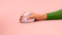 Logitech Lift Ergonomische verticale draadloze muis, Bluetooth of Logi Bolt USB-ontvanger, stil - roze - thumbnail