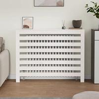 Radiatorombouw 108,5x19x84 cm massief grenenhout wit - thumbnail