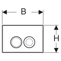 Geberit bedieningspaneel Delta 25 voor UP100 inbouwreservoirs 24,6x16,4x3,1cm glanzend wit - thumbnail