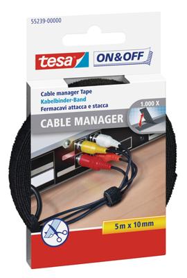 TESA On & Off 55239-00-00 Klittenband kabelbinder Om te bundelen Haak- en lusdeel (l x b x h) 5000 mm x 10 mm x 5 m Zwart 1 stuk(s) TESA On & Off 55239-00-00 Klittenband kabelbinder Om te bundelen Haak- en lusdeel (l x b x h) 5000 mm x 10 mm x 5 m Zwart 1 stuk(s)