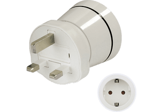 Hama 00121995 adapter voor stopcontacten, wit, mannelijke connector/vrouwelijke connector, wit