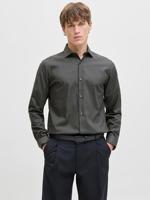Jack & Jones Jprblaparker Shirt L/s Noos Overhemd Dark Grey Melange - thumbnail