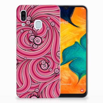 Samsung Galaxy A30 | Hoesje maken | Swirl Pink Samsung Galaxy A30 | Hoesje maken | Swirl Pink