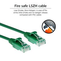 ACT DC9710 LSZH U/UTP CAT6 Datacenter Slimline Patchkabel Snagless | RJ45 Connectoren | Groen | 10 meter - thumbnail