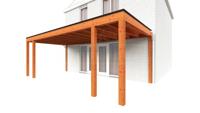 Trendhout Aanbouwveranda Modena 690x365 cm- Plat dak- Hout- Trendhout - thumbnail