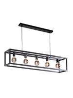 Highlight Design hanglampFragola 120cm 5-lichts zwart - H5840.01 - thumbnail