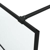 VidaXL Inloopdouchewand 115x195 cm mat esg-glas zwart - thumbnail