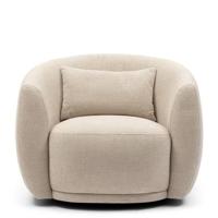 Rivièra Maison Draaifauteuil 'Leonardo' Chenille Jacquard, kleur Glossy Flax - thumbnail