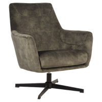 LABEL51 Fauteuil Toby - Hunter - Velours - One Size - thumbnail