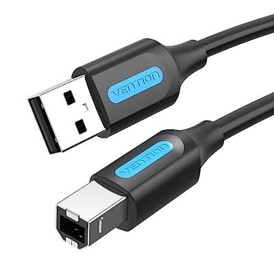 VENTION USB Printerkabel Scannerkabel, USB A 2.0 Mannelijk naar USB B Mannelijk Printer Scanner Kabel Compatibel met Epson, HP, Canon, Dell, Lexmark, Xerox en Andere USB B Apparaten (3m)