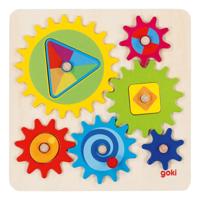 Goki houten tandwielenpuzzel, 10st. - thumbnail