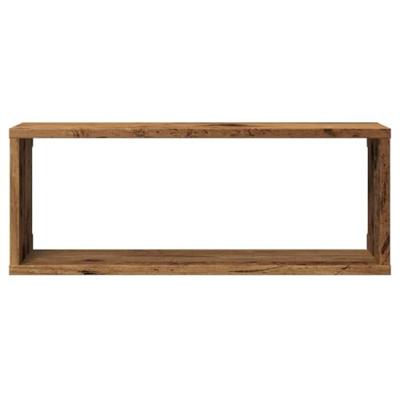 Wandschappen kubus 6 st 60x15x23 cm bewerkt hout oud houtkleur Wandschappen kubus 6 st 60x15x23 cm bewerkt hout oud houtkleur