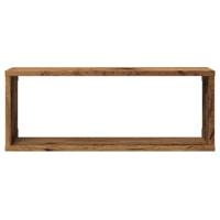 Wandschappen kubus 6 st 60x15x23 cm bewerkt hout oud houtkleur - thumbnail