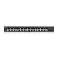 ZyXEL 24-poorts Gigabit Ethernet Smart Managed Rackmount Switch - Fanless Design [GS1900-24] GS1900-48 48 Ports + 2 SFP zwart - thumbnail