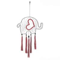 Dromenvanger Olifant Grijs/Rood (38 x 20 x 1 cm) - thumbnail