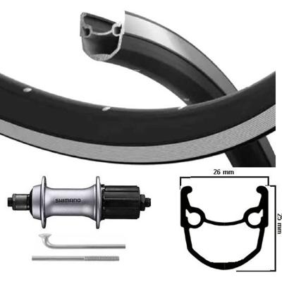 Kgs achterwiel 28 inch (622) stratos zw/zilver 8-10 speed uitval