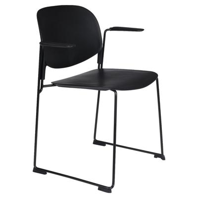 ZILT Eetkamerstoel 'Simon' met armleuning, kleur Zwart ZILT Eetkamerstoel 'Simon' met armleuning, kleur Zwart