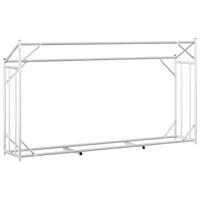 VidaXL Haardhoutrek met regenhoes 200,5x41x110,5 cm staal - thumbnail