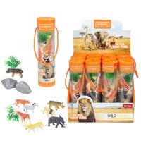 Speelset -Wilde dieren-12dlg in koker - thumbnail