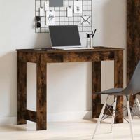 Bureau 100x45x75 cm bewerkt hout gerookt eikenkleurig - thumbnail
